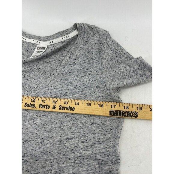 Pink Victoria's Secret Gray Sleepwear Top Shirt Size Small Women's V Neck - Picture 6 of 10